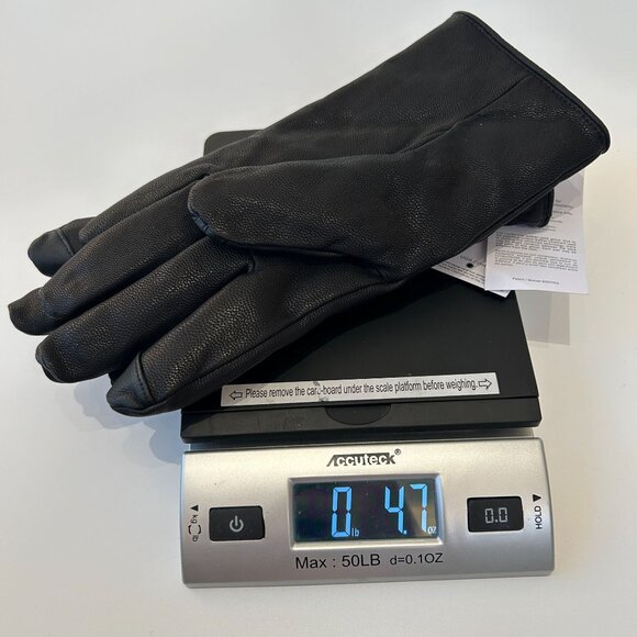 NWT UGG Black Leather Touchscreen-Compatible Gloves XL NEW - Picture 8 of 8